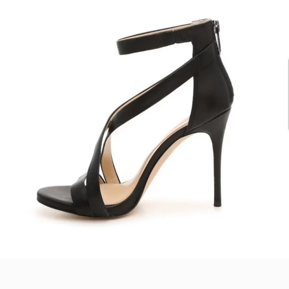 Imagine VINCE CAMUTO Devin Satin High-Heel Ankle Strap Sandals Size 9